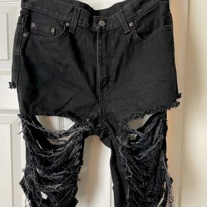 Distressed shorts